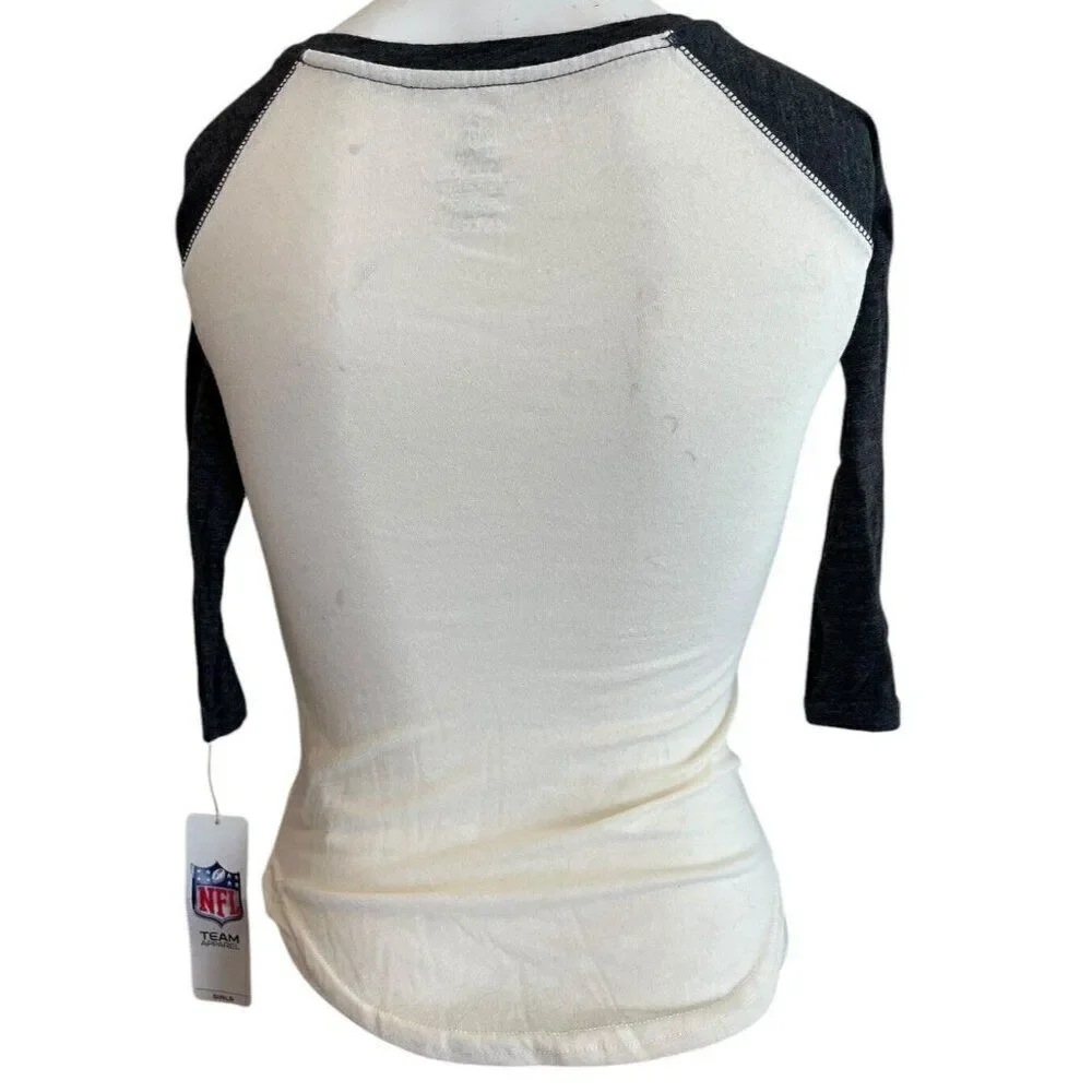 Girls Medium 7/8 New Orleans Saints Football 3/4 Sleeve T-Shirt NWT